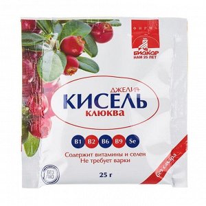 Джели + кисель Клюква 25 г БАД Биокор