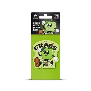 Ароматизатор воздуха картонный GRASS "Смайл" (яблоко), шт