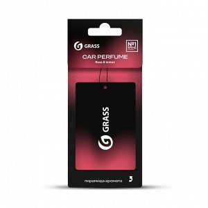 Ароматизатор воздуха картонный GRASS (Rose & lemon), шт