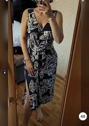 Льняной сарафан 46