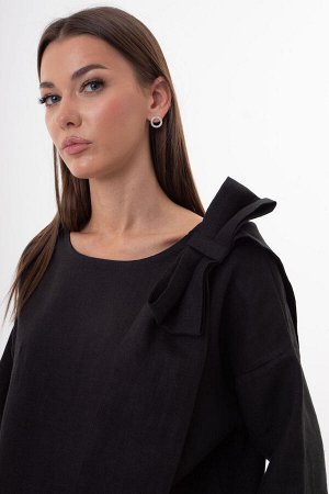 Костюм Костюм Kivviwear 4316431506 черный 
Состав: Вискоза-45%; Лён-55%;
Сезон: Лето
Рост: 170

Женский костюм из льна с вискозой | Белорусский комплект: джемпер с бантом и брюкиКостюм из белорусског