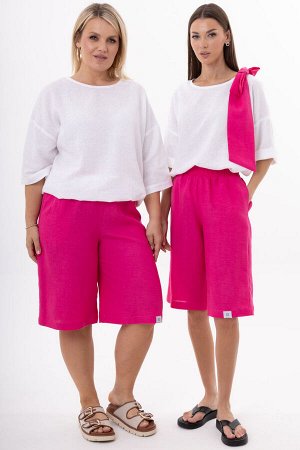 Костюм Костюм Kivviwear 4316431711 фуксия/белый 
Состав: Вискоза-45%; Лён-55%;
Сезон: Лето
Рост: 170

Женский костюм из льна с вискозой премиум-класса. Комплект: джемпер со съемным бантом в комплекте