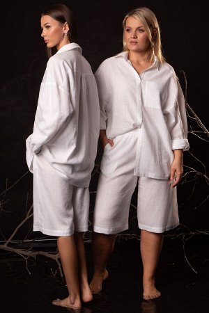 Костюм Костюм Kivviwear 4316431701 белый 
Состав: Вискоза-45%; Лён-55%;
Сезон: Лето
Рост: 170

Женский костюм из льна с вискозой премиум-класса. Комплект: джемпер со съемным бантом в комплекте и шорт