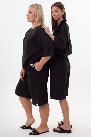 Костюм Костюм Kivviwear 4316431706 черный 
Состав: Вискоза-45%; Лён-55%;
Сезон: Лето
Рост: 170

Женский костюм из льна с вискозой премиум-класса. Комплект: джемпер со съемным бантом в комплекте и шор