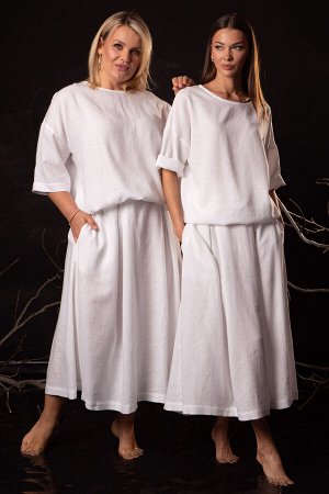 Костюм Костюм Kivviwear 4316431801 белый 
Состав: Вискоза-45%; Лён-55%;
Сезон: Лето
Рост: 170

Элегантный костюм премиум-класса из белорусского льна с вискозой премиального качества идеальный баланс 