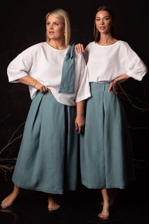 Костюм Костюм Kivviwear 4316431810 нефрит/белый 
Состав: Вискоза-45%; Лён-55%;
Сезон: Лето
Рост: 170

Элегантный костюм премиум-класса из белорусского льна с вискозой премиального качества идеальный 