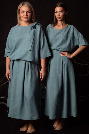 Костюм Костюм Kivviwear 4316431804 нефрит 
Состав: Вискоза-45%; Лён-55%;
Сезон: Лето
Рост: 170

Элегантный костюм премиум-класса из белорусского льна с вискозой премиального качества идеальный баланс
