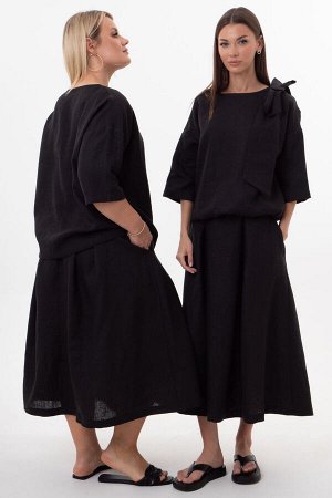 Костюм Костюм Kivviwear 4316431806 черный 
Состав: Вискоза-45%; Лён-55%;
Сезон: Лето
Рост: 170

Элегантный костюм премиум-класса из белорусского льна с вискозой премиального качества идеальный баланс