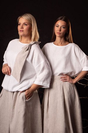 Костюм Костюм Kivviwear 4316431808 бежевый/белый 
Состав: Вискоза-45%; Лён-55%;
Сезон: Лето
Рост: 170

Элегантный костюм премиум-класса из белорусского льна с вискозой премиального качества идеальный