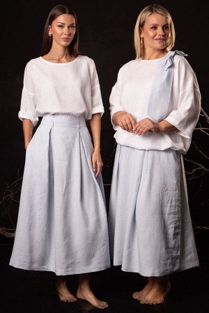 Костюм Костюм Kivviwear 4316431809 голубой/белый 
Состав: Вискоза-45%; Лён-55%;
Сезон: Лето
Рост: 170

Элегантный костюм премиум-класса из белорусского льна с вискозой премиального качества идеальный