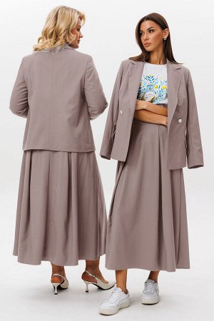 Костюм Костюм Kivviwear 4274423513 капучино 
Состав: ПЭ-26%; Хлопок-72%; Эластан-2%;
Сезон: Лето
Рост: 170

Классический женский костюм с элементами роскоши: жакет и юбка для безупречного образаИдеал