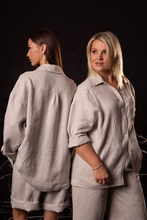 Костюм Костюм Kivviwear 4314431702 бежевый 
Состав: Вискоза-45%; Лён-55%;
Сезон: Лето
Рост: 170

Женский костюм из льна с вискозой | Белорусский летний комплект: блуза и шортыУниверсальный женский ко