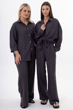 Костюм Костюм Kivviwear 4314431507 графит 
Состав: Вискоза-45%; Лён-55%;
Сезон: Лето
Рост: 170

Женский костюм из льна с вискозой | Белорусский премиум-комплект: блуза и брюкиЭлегантный женский костю