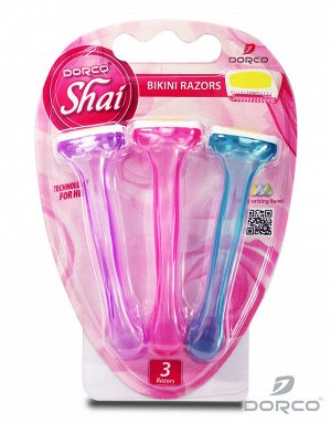 DORCO Станок бритвенный для зон БИКИНИ одноразовый  (3 шт. блистер) Bikini
