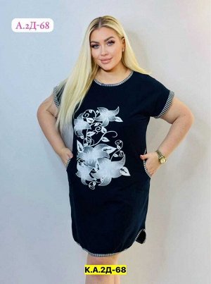 ТУНИКА В РАЗМЕР ТКАНЬ ХЛОПОК