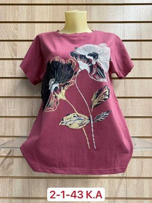ФУТБОЛКА БОЛЬШЕМЕРЯТ ТКАНЬ 100% COTTON