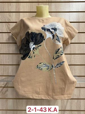 ФУТБОЛКА БОЛЬШЕМЕРЯТ ТКАНЬ 100% COTTON