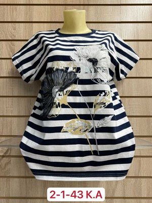 ФУТБОЛКА БОЛЬШЕМЕРЯТ ТКАНЬ 100% COTTON