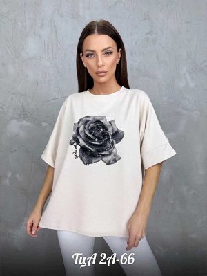 Футболка большемерят ткань хлопок, полиэстер