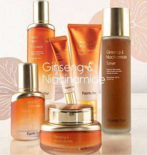 Крем с женьшенем и ниацинамидом для лица FarmStay Ginseng & Niacinamide Cream, 55мл