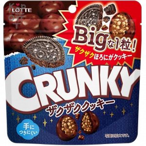 Шоколад Кранки хрустящий Big Pouch большой пакет "Хрустящее печенье", Lotte 72 гр из Японии