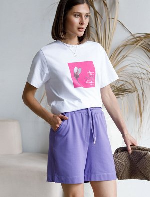 Шорты из футера двухнитки с эластаном