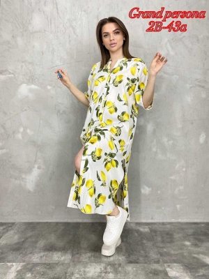 Женское платье. Ткань: хлопок тонкая Размер: 3XL(50-52),4XL(52-54),5XL(54-56),6XL(56-58),7XL(58-60)