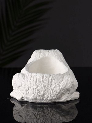 Фигурное кашпо для цветов «Лягушка», гипс, 14x12x9 см