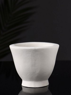 Фигурное кашпо для цветов «Лицо», гипс, 9x11 см