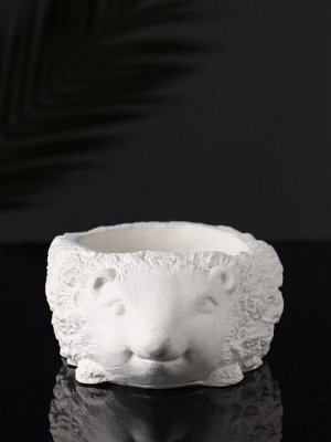 Фигурное кашпо для цветов «Ёжик», гипс, 15x11x5 см