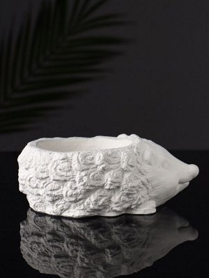 Фигурное кашпо для цветов «Ёжик», гипс, 15x11x5 см