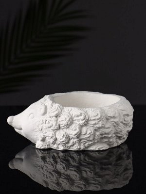 Фигурное кашпо для цветов «Ёжик», гипс, 15x11x5 см