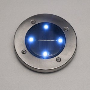 Садовый светильник на солнечной батарее, 4 LED, свечение белое