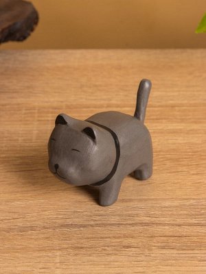 Сувенир «Котик Неко полосатый», 7x3x5 см, дерево, МИКС