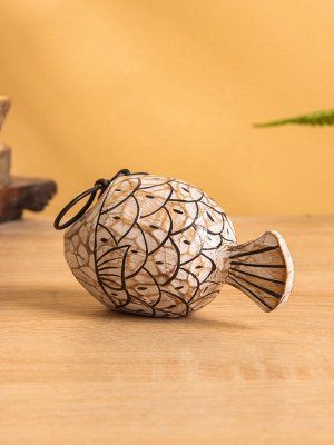 Сувенир «Рыбка в очках», 12x5x6 см, дерево