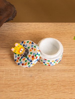 Сувенирная шкатулка «Котик», 4.5x4.5x6.5 см, дерево, разноцветная
