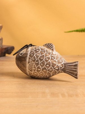 Сувенир «Рыбка в очках», 12x6x6 см, дерево
