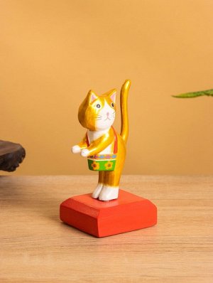 Сувенир на подставке «Кошка с сумочкой», 5x5x11 см, дерево