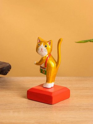 Сувенир на подставке «Кошка с сумочкой», 5x5x11 см, дерево
