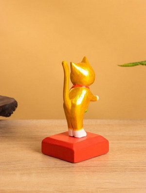 Сувенир на подставке «Кошка с сумочкой», 5x5x11 см, дерево