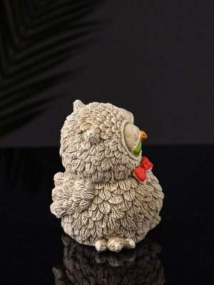 Набор фигурок «4 совы на подносе», 20x10x10 см, бежевый