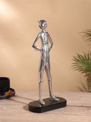 Сувенир «Кот в сапогах», 9x17.5x39 см, алюминий, сталь, дерево