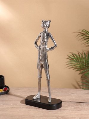 Сувенир «Кот в сапогах», 9x17.5x39 см, алюминий, сталь, дерево