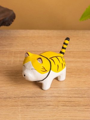 Сувенир «Котик Неко полосатый», 7x3x5 см, дерево, МИКС