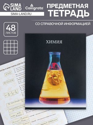 Тетрадь предметная 48 листов в клетку, Calligrata, «Школьный стиль. Химия»