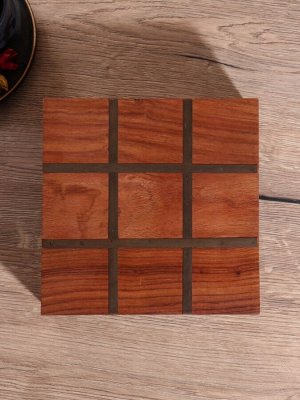 Настольная игра «Крестики-нолики», 20x20 см, манговое дерево, алюминий