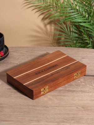 Нарды, 24.5x15x3.5 см, дерево шишам, латунь