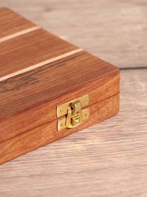 Нарды, 24.5x15x3.5 см, дерево шишам, латунь