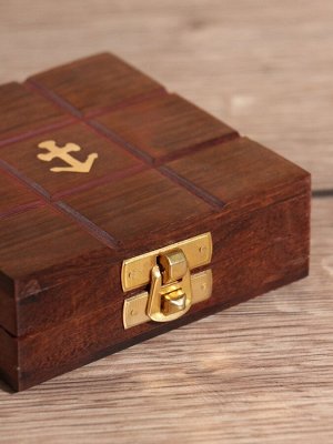 Настольная игра «Крестики-нолики», 10x10 см, дерево шишам, латунь