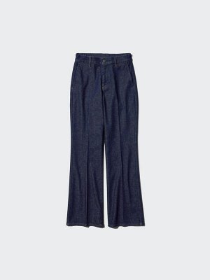 UNIQLO - джинсы Slim Fit с лёгким клёшем и эффектом стрелок - 69 NAVY